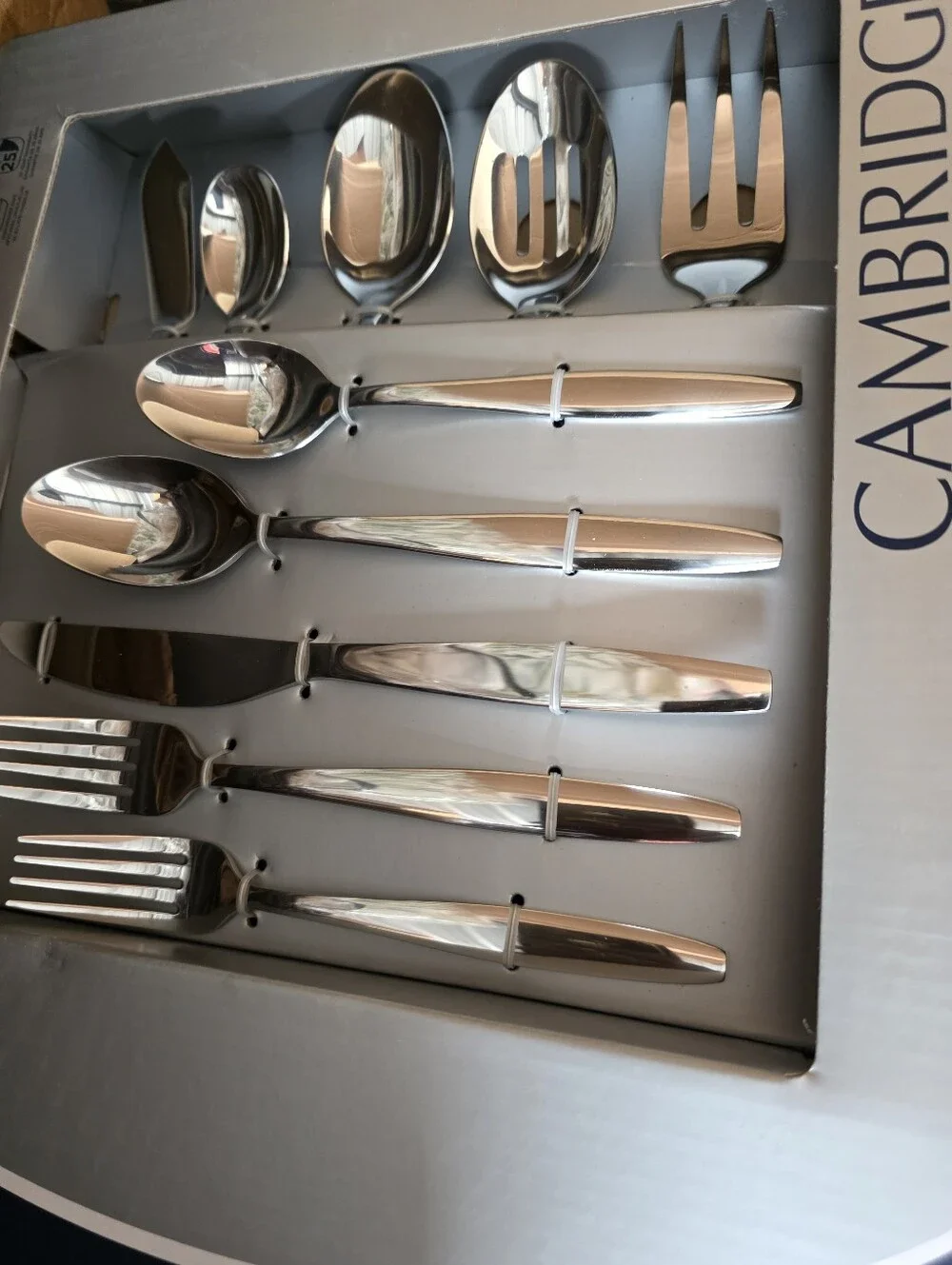 Cambridge Silversmiths Stainless Steel Holton Mirror 67-Pc. Flatware Set, Servic